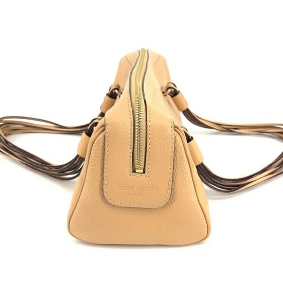 Kate Spade Camel Satchel w/ Multi Strand Handle and Tassle Zipper - Picture 9 of 9